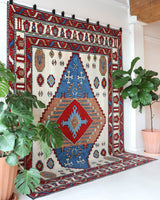 Vintage Turkish rug in a living room setting, Area rug in a living room setting, pile rug, Turkish rug, custom rug, , new rug, modern rug, customizable rug, made to order rug, portland, rug shop, bright colors, wild shaman, soft rug, bold color, Portland, Oregon, rug store, rug shop, local shop, made in Turkey