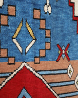 Vintage Turkish rug in a living room setting, Area rug in a living room setting, pile rug, Turkish rug, custom rug, , new rug, modern rug, customizable rug, made to order rug, portland, rug shop, bright colors, wild shaman, soft rug, bold color, Portland, Oregon, rug store, rug shop, local shop, made in Turkey