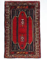Vintage Turkish rug in a living room setting, pile rug, Turkish rug, vintage rug, portland, rug shop, bright colors, wild shaman, soft rug, bold color, Portland, Oregon, rug store, rug shop, local shop, antique rug