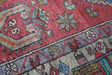 Vintage Turkish rug in living room setting, old rug, antique rug, pastel colors, faded colors, Turkish rug, vintage rug, soft rug, Portland, Oregon, rug store, rug shop, local shop