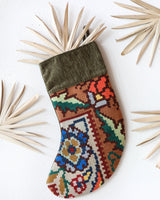 Christmas Stocking, kilim Christmas stocking, gif tables, holiday gift ideas, rug shop, Portland, Oregon, home accessories, kilim accessories, rug accessories,  Christmas gift ideas