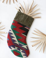 Christmas Stocking, kilim Christmas stocking, gif tables, holiday gift ideas, rug shop, Portland, Oregon, home accessories, kilim accessories, rug accessories,  Christmas gift ideas