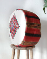 Floor pouf in a living room setting, pillow, turkish pillow, kilim pillow, home decor, decorative pillow, sham, rug pillow, decor, home decor, pouf, floor cushion, cushion, Portland, rugshop, Oregon, Wild Shaman, ottoman