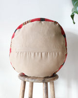 Floor pouf in a living room setting, pillow, turkish pillow, kilim pillow, home decor, decorative pillow, sham, rug pillow, decor, home decor, pouf, floor cushion, cushion, Portland, rugshop, Oregon, Wild Shaman, ottoman
