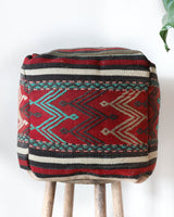 Floor pouf in a living room setting, pillow, turkish pillow, kilim pillow, home decor, decorative pillow, sham, rug pillow, decor, home decor, pouf, floor cushion, cushion, Portland, rugshop, Oregon, Wild Shaman, ottoman
