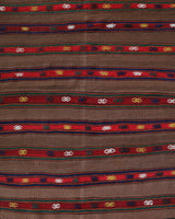 Vintage kilim rug in living room setting, bright colors, wild shaman, soft rug, bold color, Portland, Oregon, rug store, rug shop, local shop, vintage rug, modern kilim, warm colors