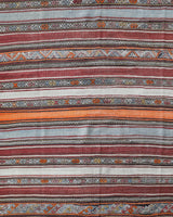 Vintage kilim rug in living room setting, old rug, antique rug, pastel colors, faded colors, Turkish rug, vintage rug, soft rug, Portland, Oregon, rug store, rug shop, local shop, earthy tones, earthy colors, warm colors