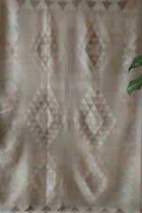 Vintage kilim rug in living room setting, old rug, antique rug, pastel colors, faded colors, Turkish rug, vintage rug, soft rug, Portland, Oregon, rug store, rug shop, local shop, earthy tones, earthy colors, warm colors