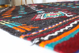 Vintage kilim rug in living room setting, bright colors, wild shaman, soft rug, bold color, Portland, Oregon, rug store, rug shop, local shop, vintage rug, modern kilim, warm colors