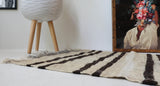 Vintage kilim rug in room decor setting, old rug, antique rug, pastel colors, faded colors, Turkish rug, vintage rug, soft rug, Portland, Oregon, rug store, rug shop, local shop, antique rug