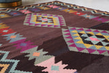 Vintage kilim rug in living room setting, bright colors, wild shaman, soft rug, bold color, Portland, Oregon, rug store, rug shop, local shop, vintage rug, modern kilim, warm colors