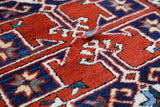Vintage Turkish rug in a living room setting, pile rug, Turkish rug, vintage rug, portland, rug shop, bright colors, wild shaman, soft rug, bold color, Portland, Oregon, rug store, rug shop, local shop, antique rug