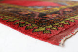Vintage Turkish rug in a living room setting, pile rug, Turkish rug, vintage rug, portland, rug shop, bright colors, wild shaman, soft rug, bold color, Portland, Oregon, rug store, rug shop, local shop, antique rug