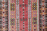 Vintage Turkish runner rug in living room setting, old rug, antique rug, pastel colors, faded colors, Turkish rug, vintage rug, soft rug, Portland, Oregon, rug store, rug shop, local shop