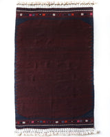 Vintage kilim rug in living room setting, bright colors, wild shaman, soft rug, bold color, Portland, Oregon, rug store, rug shop, local shop, vintage rug, modern kilim, warm colors