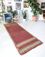 Vintage Turkish runner rug in a living room setting, pile rug, Turkish rug, vintage rug, portland, rug shop, bright colors, wild shaman, soft rug, bold color, Portland, Oregon, rug store, rug shop, local shop, antique rug