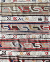 Vintage Turkish runner rug in living room setting, old rug, antique rug, pastel colors, faded colors, Turkish rug, vintage rug, soft rug, Portland, Oregon, rug store, rug shop, local shop