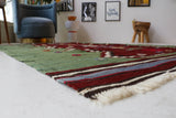 Vintage kilim rug in living room setting, bright colors, wild shaman, soft rug, bold color, Portland, Oregon, rug store, rug shop, local shop, vintage rug, modern kilim, warm colors