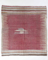 Vintage kilim rug in living room setting, old rug, antique rug, pastel colors, faded colors, Turkish rug, vintage rug, soft rug, Portland, Oregon, rug store, rug shop, local shop, earthy tones, earthy colors, warm colors