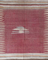 Vintage kilim rug in living room setting, old rug, antique rug, pastel colors, faded colors, Turkish rug, vintage rug, soft rug, Portland, Oregon, rug store, rug shop, local shop, earthy tones, earthy colors, warm colors