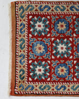 Vintage Turkish rug in a living room setting, pile rug, Turkish rug, vintage rug, portland, rug shop, bright colors, wild shaman, soft rug, bold color, Portland, Oregon, rug store, rug shop, local shop, antique rug