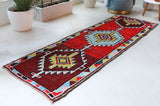 Vintage Turkish runner rug in a living room setting, pile rug, Turkish rug, vintage rug, portland, rug shop, bright colors, wild shaman, soft rug, bold color, Portland, Oregon, rug store, rug shop, local shop, antique rug