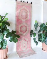 Vintage Turkish runner rug in living room setting, old rug, antique rug, pastel colors, faded colors, Turkish rug, vintage rug, soft rug, Portland, Oregon, rug store, rug shop, local shop