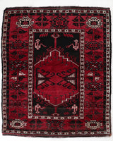 Vintage Turkish rug in a living room setting, pile rug, Turkish rug, vintage rug, portland, rug shop, bright colors, wild shaman, soft rug, bold color, Portland, Oregon, rug store, rug shop, local shop, antique rug