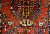 Vintage Turkish rug in a living room setting, pile rug, Turkish rug, vintage rug, portland, rug shop, bright colors, wild shaman, soft rug, bold color, Portland, Oregon, rug store, rug shop, local shop, shag rug, shaggy, plush,tulu rugs