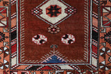 Vintage Turkish rug in a living room setting, pile rug, Turkish rug, vintage rug, portland, rug shop, bright colors, wild shaman, soft rug, bold color, Portland, Oregon, rug store, rug shop, local shop, antique rug