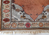 Vintage Turkish rug in a living room setting, pile rug, Turkish rug, vintage rug, portland, rug shop, bright colors, wild shaman, soft rug, bold color, Portland, Oregon, rug store, rug shop, local shop, antique rug