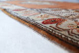 Vintage Turkish rug in a living room setting, pile rug, Turkish rug, vintage rug, portland, rug shop, bright colors, wild shaman, soft rug, bold color, Portland, Oregon, rug store, rug shop, local shop, antique rug