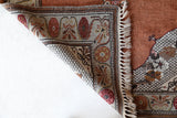 Vintage Turkish rug in a living room setting, pile rug, Turkish rug, vintage rug, portland, rug shop, bright colors, wild shaman, soft rug, bold color, Portland, Oregon, rug store, rug shop, local shop, antique rug