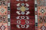 Vintage Turkish rug in a living room setting, pile rug, Turkish rug, vintage rug, portland, rug shop, bright colors, wild shaman, soft rug, bold color, Portland, Oregon, rug store, rug shop, local shop, antique rug