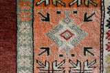 Vintage Turkish rug in a living room setting, pile rug, Turkish rug, vintage rug, portland, rug shop, bright colors, wild shaman, soft rug, bold color, Portland, Oregon, rug store, rug shop, local shop, antique rug