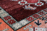 Vintage Turkish rug in a living room setting, pile rug, Turkish rug, vintage rug, portland, rug shop, bright colors, wild shaman, soft rug, bold color, Portland, Oregon, rug store, rug shop, local shop, antique rug