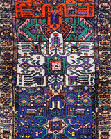 Vintage Kurdish Herki Runner Rug 2'5"x8'