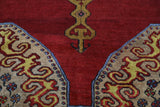 Vintage Turkish rug in a living room setting, pile rug, Turkish rug, vintage rug, portland, rug shop, bright colors, wild shaman, soft rug, bold color, Portland, Oregon, rug store, rug shop, local shop, antique rug