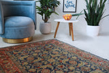 Vintage Turkish rug in a living room setting, pile rug, Turkish rug, vintage rug, portland, rug shop, bright colors, wild shaman, soft rug, bold color, Portland, Oregon, rug store, rug shop, local shop, antique rug