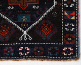 Vintage Turkish runner rug in a living room setting, pile rug, Turkish rug, vintage rug, portland, rug shop, bright colors, wild shaman, soft rug, bold color, Portland, Oregon, rug store, rug shop, local shop