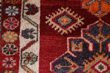 Vintage Turkish runner rug in a living room setting, pile rug, Turkish rug, vintage rug, portland, rug shop, bright colors, wild shaman, soft rug, bold color, Portland, Oregon, rug store, rug shop, local shop,