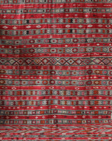 Vintage kilim rug in living room setting, bright colors, wild shaman, soft rug, bold color, Portland, Oregon, rug store, rug shop, local shop, vintage rug, modern kilim, warm colors