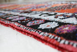 Vintage Turkish runner rug in a living room setting, pile rug, Turkish rug, vintage rug, portland, rug shop, bright colors, wild shaman, soft rug, bold color, Portland, Oregon, rug store, rug shop, local shop,