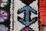 Vintage Turkish runner rug in a living room setting, pile rug, Turkish rug, vintage rug, portland, rug shop, bright colors, wild shaman, soft rug, bold color, Portland, Oregon, rug store, rug shop, local shop,