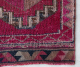 Vintage Turkish runner rug in a living room setting, pile rug, Turkish rug, vintage rug, portland, rug shop, bright colors, wild shaman, soft rug, bold color, Portland, Oregon, rug store, rug shop, local shop