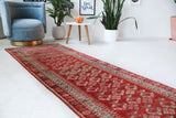 Vintage Turkish runner rug in a living room setting, pile rug, Turkish rug, vintage rug, portland, rug shop, bright colors, wild shaman, soft rug, bold color, Portland, Oregon, rug store, rug shop, local shop