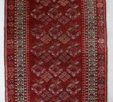 Vintage Turkish runner rug in a living room setting, pile rug, Turkish rug, vintage rug, portland, rug shop, bright colors, wild shaman, soft rug, bold color, Portland, Oregon, rug store, rug shop, local shop
