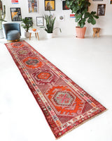 Vintage Turkish runner rug in a living room setting, pile rug, Turkish rug, vintage rug, portland, rug shop, bright colors, wild shaman, soft rug, bold color, Portland, Oregon, rug store, rug shop, local shop,