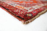 Vintage Turkish runner rug in a living room setting, pile rug, Turkish rug, vintage rug, portland, rug shop, bright colors, wild shaman, soft rug, bold color, Portland, Oregon, rug store, rug shop, local shop,