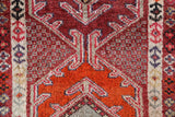 Vintage Turkish runner rug in a living room setting, pile rug, Turkish rug, vintage rug, portland, rug shop, bright colors, wild shaman, soft rug, bold color, Portland, Oregon, rug store, rug shop, local shop,
